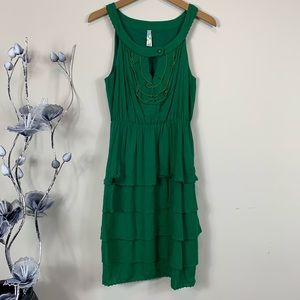 Anthropologie Dresses - Maeve Anthropologie green Teresina tiered dress Anthropologie Dresses - Maeve Anthropologie green Teresina tiered dress